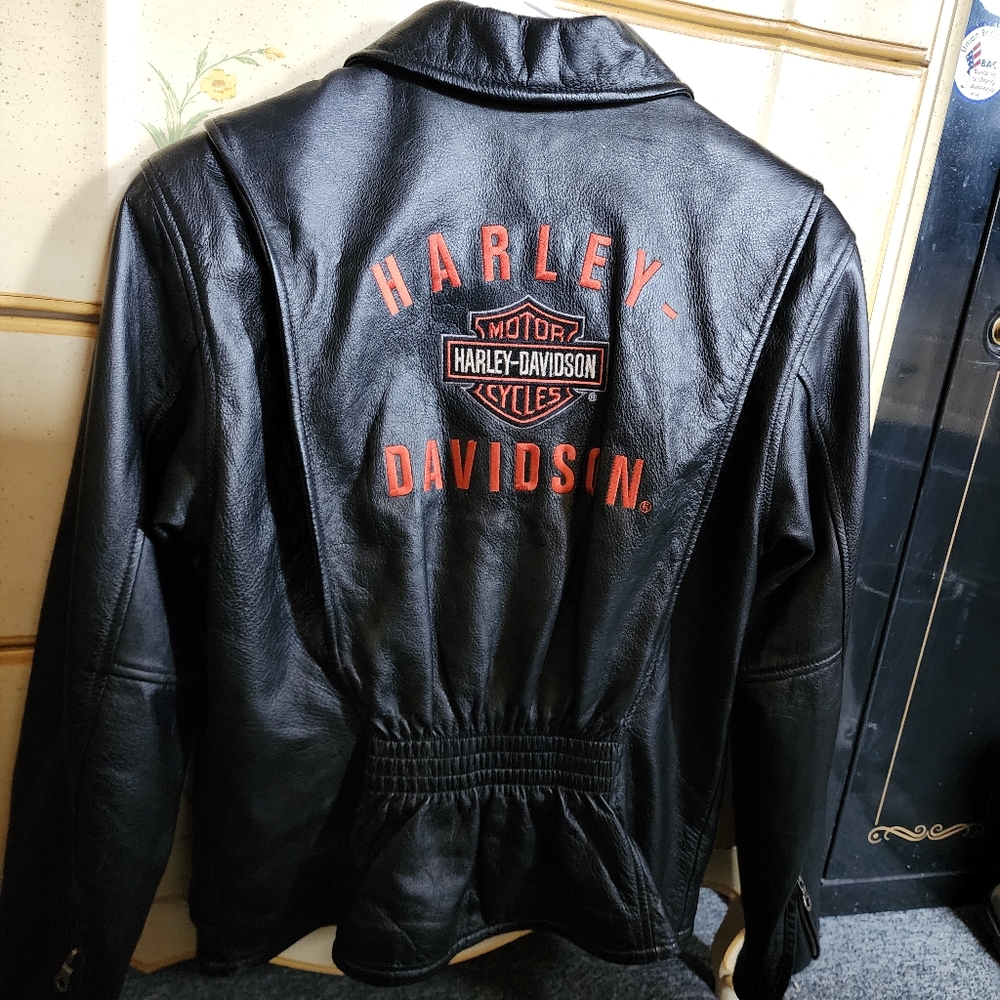 Womans leather harley jacket